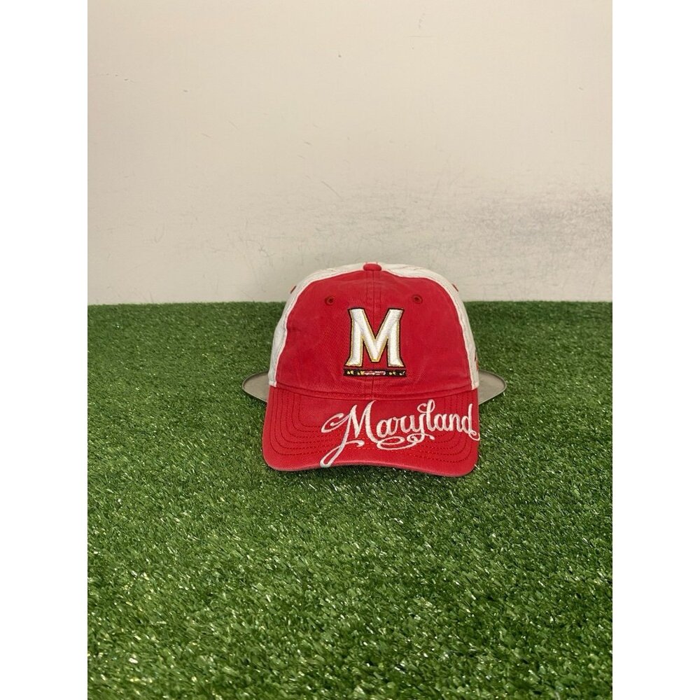 Maryland Terrapins hat cap strap red white Zephyr dad football mens unisex